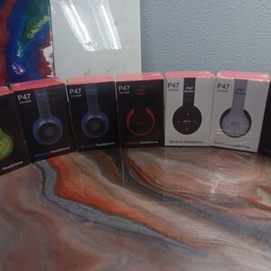 Lot Of 7 P47 5.0+EDR Foldable Wireless Bluetooth Headphones